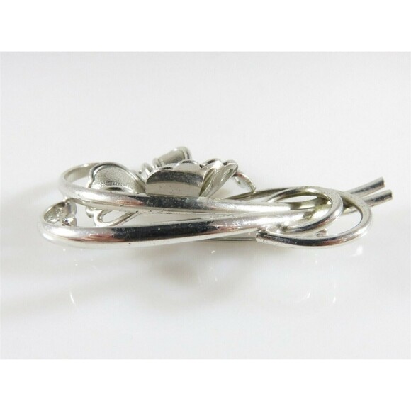 Vintage Forstner Sterling Silver Modernist Mid Century Flower Brooch - Picture 4 of 9